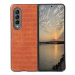 Custodia protettiva per telefono in pelle PU con texture coccodrillo, For Samsung Galaxy Z Fold4