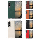Custodia protettiva per telefono in pelle PU con texture coccodrillo, For Samsung Galaxy Z Fold4