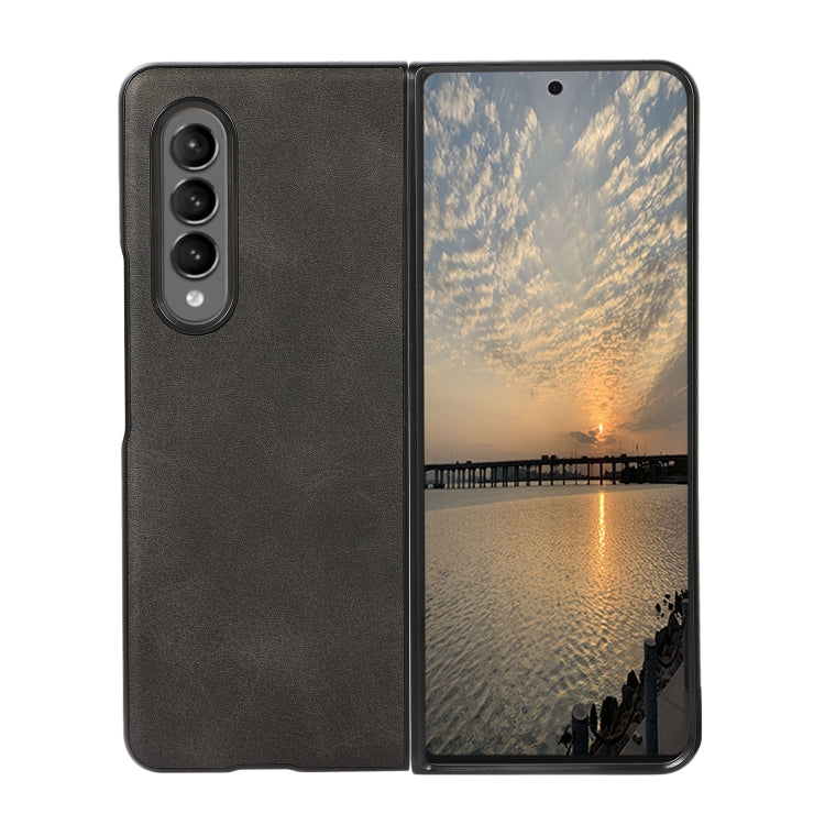Custodia per telefono antiurto in vitello bicolore, For Samsung Galaxy Z Fold4
