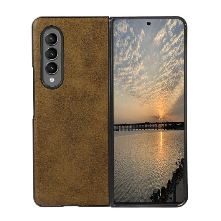 Custodia per telefono antiurto in vitello bicolore, For Samsung Galaxy Z Fold4