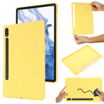 Custodia per tablet antiurto in silicone liquido Pure Color, For Samsung Galaxy Tab S8 / S7, For Samsung Galaxy Tab S8 Ultra