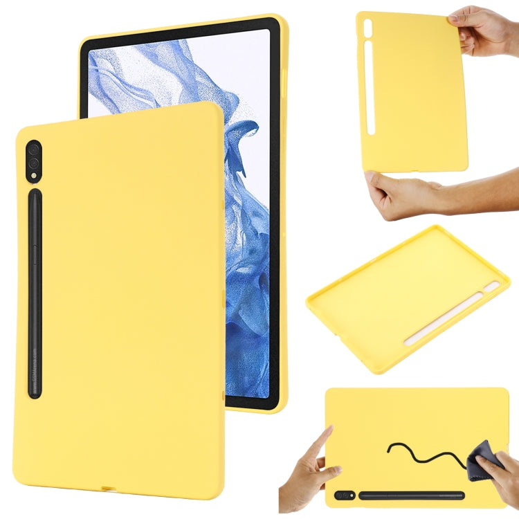 Custodia per tablet antiurto in silicone liquido Pure Color, For Samsung Galaxy Tab S8 / S7, For Samsung Galaxy Tab S8 Ultra