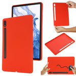 Custodia per tablet antiurto in silicone liquido Pure Color, For Samsung Galaxy Tab S8 / S7, For Samsung Galaxy Tab S8 Ultra