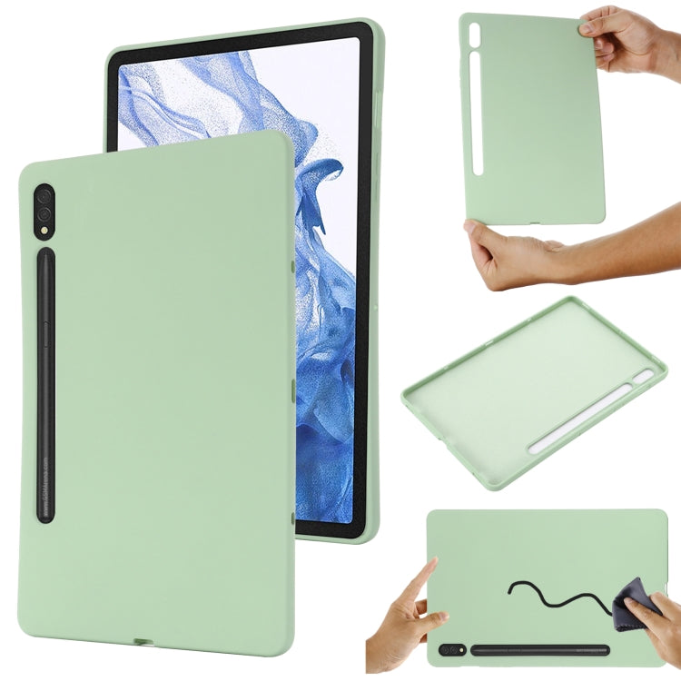 Custodia per tablet antiurto in silicone liquido Pure Color, For Samsung Galaxy Tab S8 / S7, For Samsung Galaxy Tab S8 Ultra