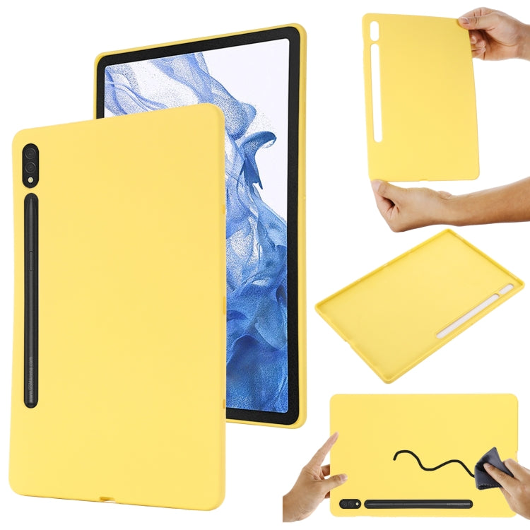 Custodia per tablet antiurto in silicone liquido Pure Color, For Samsung Galaxy Tab S8 / S7, For Samsung Galaxy Tab S8 Ultra