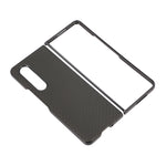 Custodia per telefono in pelle PU con trama in fibra di carbonio, For Samsung Galaxy Z Fold4
