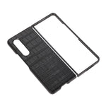 Custodia per telefono in vera pelle con trama di coccodrillo, For Samsung Galaxy Z Fold4