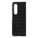 Custodia per telefono in vera pelle con trama di coccodrillo, For Samsung Galaxy Z Fold4
