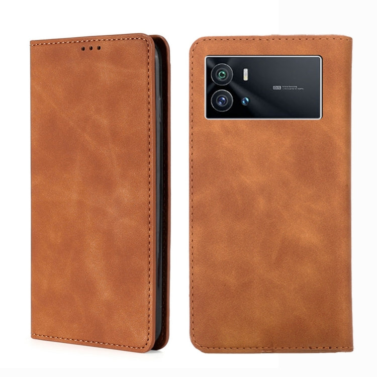 Custodia per telefono in pelle con vibrazione orizzontale magnetica Skin Feel, For vivo iQOO 9 5G, For vivo iQOO Neo6 5G, For vivo iQOO U5 5G, For OPPO A36 4G/A76 4G Global
