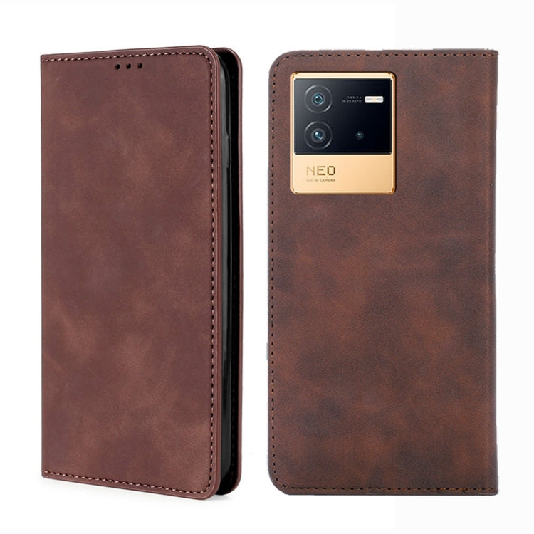Custodia per telefono in pelle con vibrazione orizzontale magnetica Skin Feel, For vivo iQOO 9 5G, For vivo iQOO Neo6 5G, For vivo iQOO U5 5G, For OPPO A36 4G/A76 4G Global