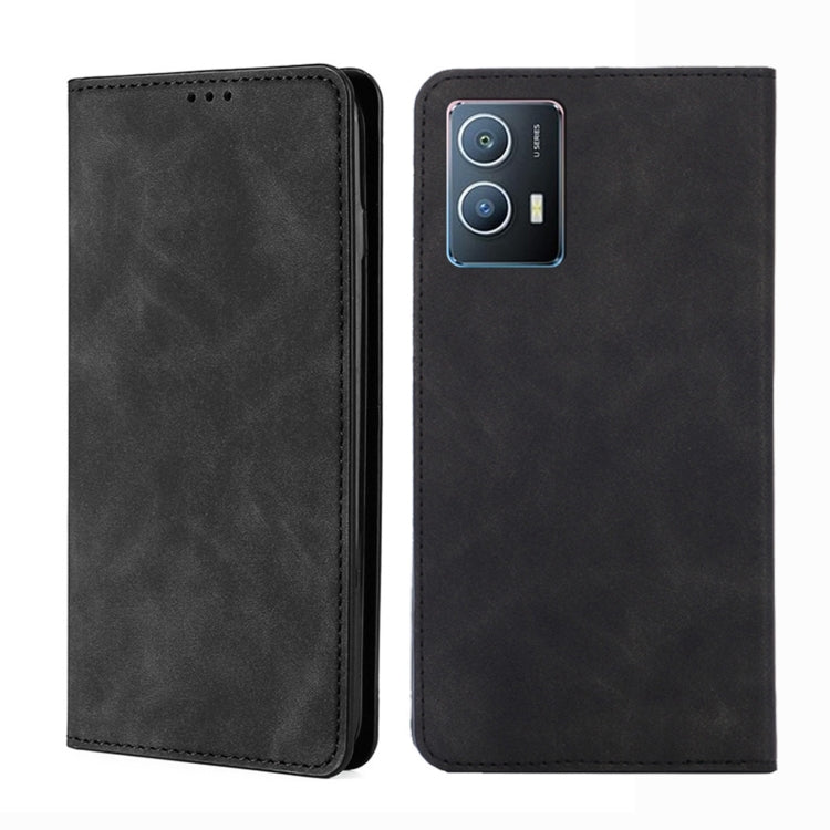 Custodia per telefono in pelle con vibrazione orizzontale magnetica Skin Feel, For vivo iQOO 9 5G, For vivo iQOO Neo6 5G, For vivo iQOO U5 5G, For OPPO A36 4G/A76 4G Global