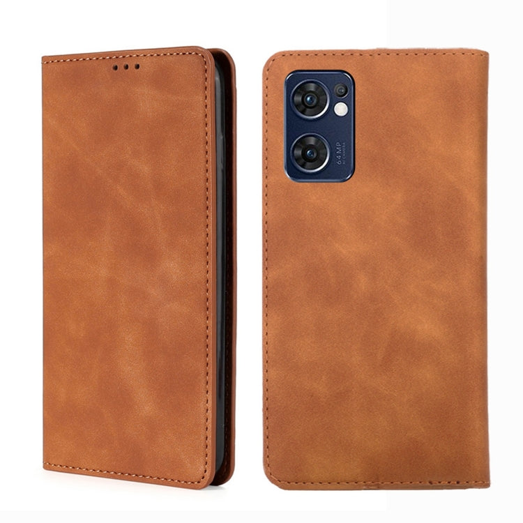 Custodia per telefono in pelle con vibrazione orizzontale magnetica Skin Feel, For OPPO A57 5G 2022/Realme Q5i, For OPPO A96 5G, For OPPO Find X5 Lite, For OPPO Find X5 Pro