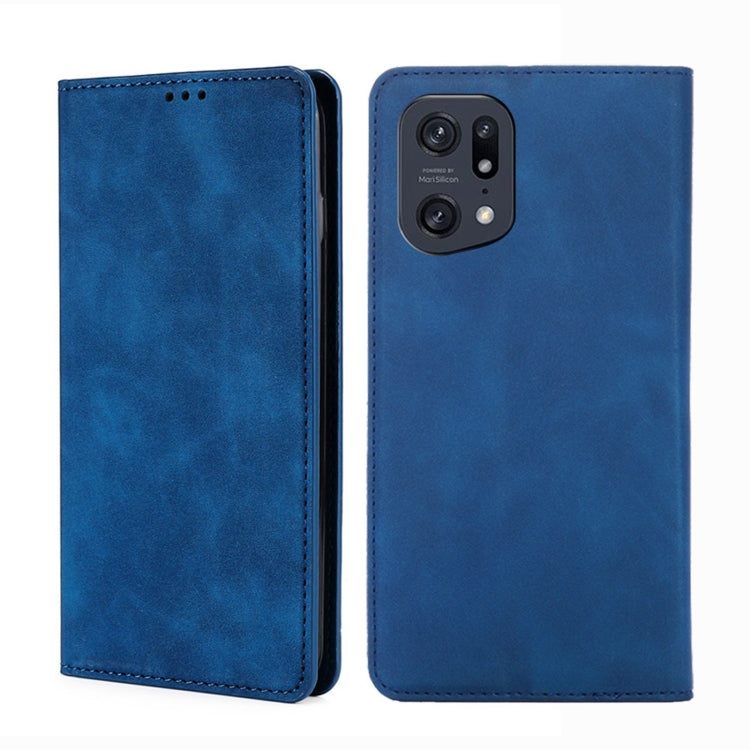 Custodia per telefono in pelle con vibrazione orizzontale magnetica Skin Feel, For OPPO A57 5G 2022/Realme Q5i, For OPPO A96 5G, For OPPO Find X5 Lite, For OPPO Find X5 Pro