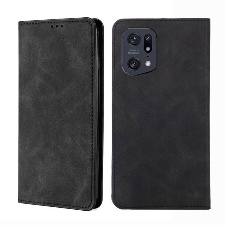 Custodia per telefono in pelle con vibrazione orizzontale magnetica Skin Feel, For OPPO A57 5G 2022/Realme Q5i, For OPPO A96 5G, For OPPO Find X5 Lite, For OPPO Find X5 Pro