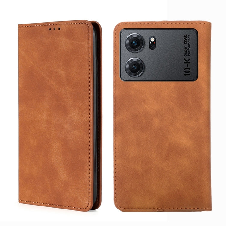 Custodia per telefono in pelle con vibrazione orizzontale magnetica Skin Feel, For OPPO K10 5G, For OPPO K10 Pro 5G, For OPPO Reno7 4G/F21 Pro 4G, For OPPO Reno7 5G Global