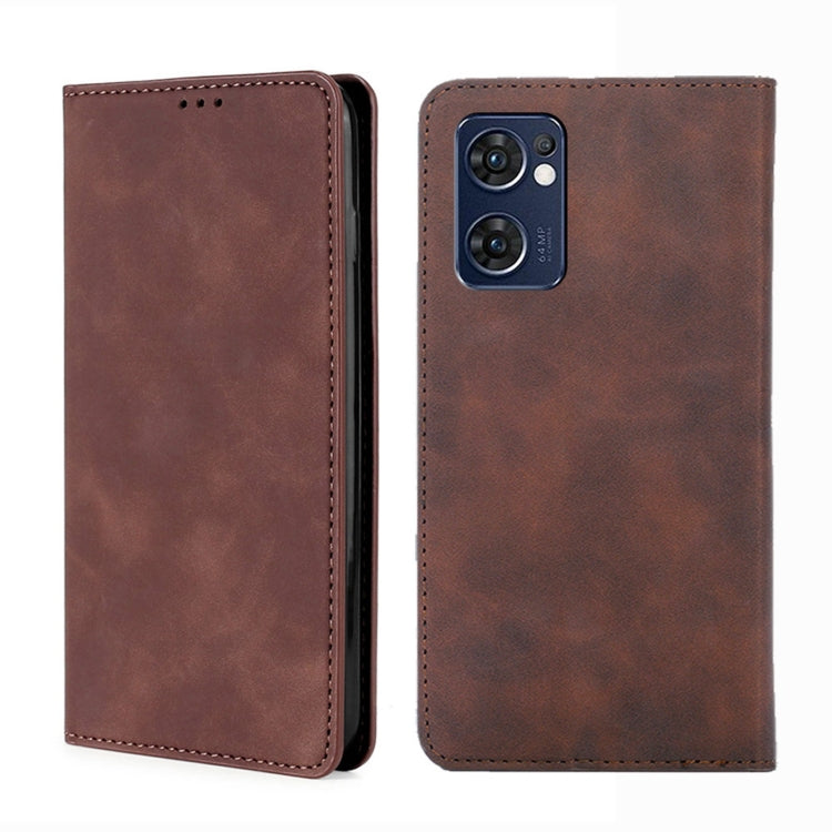 Custodia per telefono in pelle con vibrazione orizzontale magnetica Skin Feel, For OPPO K10 5G, For OPPO K10 Pro 5G, For OPPO Reno7 4G/F21 Pro 4G, For OPPO Reno7 5G Global