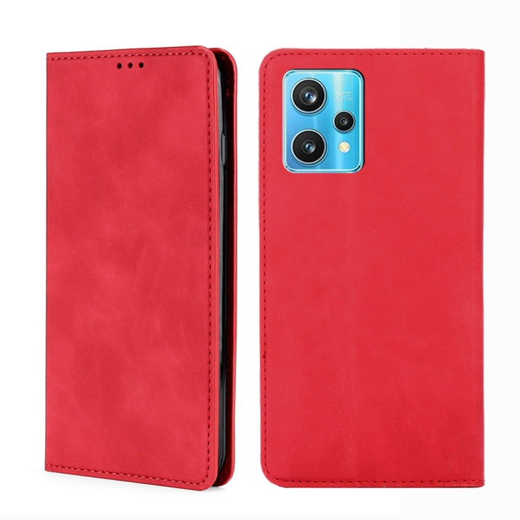 Custodia per telefono in pelle con vibrazione orizzontale magnetica Skin Feel, For OPPO Realme 9 Pro, For OPPO Realme 9 Pro+, For OPPO Realme 9i/A36 4G/A96 4G/K10 4G/A76 4G, For OPPO Realme C35