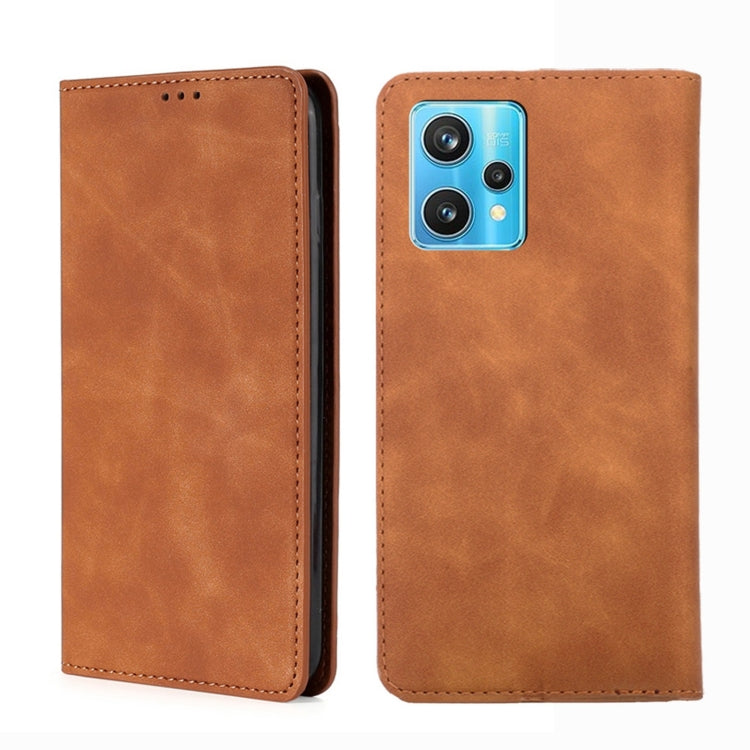 Custodia per telefono in pelle con vibrazione orizzontale magnetica Skin Feel, For OPPO Realme 9 Pro, For OPPO Realme 9 Pro+, For OPPO Realme 9i/A36 4G/A96 4G/K10 4G/A76 4G, For OPPO Realme C35