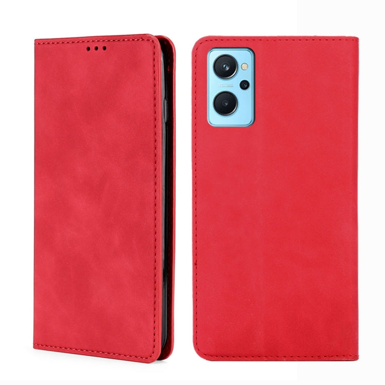 Custodia per telefono in pelle con vibrazione orizzontale magnetica Skin Feel, For OPPO Realme 9 Pro, For OPPO Realme 9 Pro+, For OPPO Realme 9i/A36 4G/A96 4G/K10 4G/A76 4G, For OPPO Realme C35