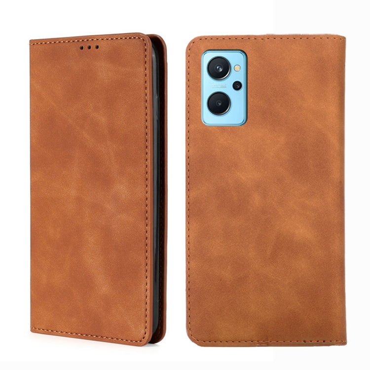 Custodia per telefono in pelle con vibrazione orizzontale magnetica Skin Feel, For OPPO Realme 9 Pro, For OPPO Realme 9 Pro+, For OPPO Realme 9i/A36 4G/A96 4G/K10 4G/A76 4G, For OPPO Realme C35
