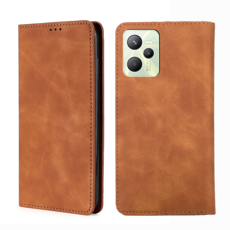 Custodia per telefono in pelle con vibrazione orizzontale magnetica Skin Feel, For OPPO Realme 9 Pro, For OPPO Realme 9 Pro+, For OPPO Realme 9i/A36 4G/A96 4G/K10 4G/A76 4G, For OPPO Realme C35