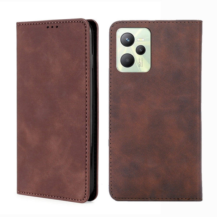 Custodia per telefono in pelle con vibrazione orizzontale magnetica Skin Feel, For OPPO Realme 9 Pro, For OPPO Realme 9 Pro+, For OPPO Realme 9i/A36 4G/A96 4G/K10 4G/A76 4G, For OPPO Realme C35