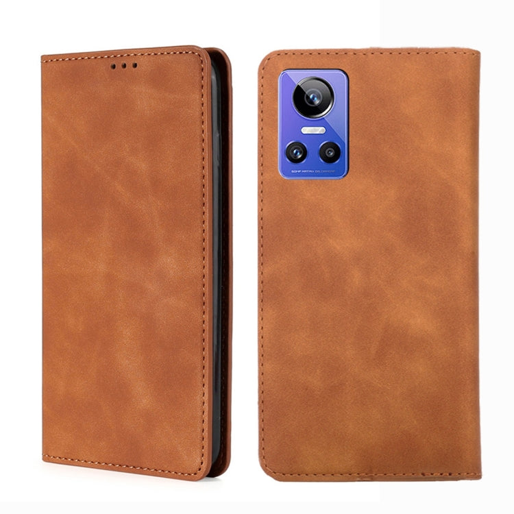 Custodia per telefono in pelle con vibrazione orizzontale magnetica Skin Feel, For OPPO Realme GT Neo3, For OPPO Realme GT2 Pro