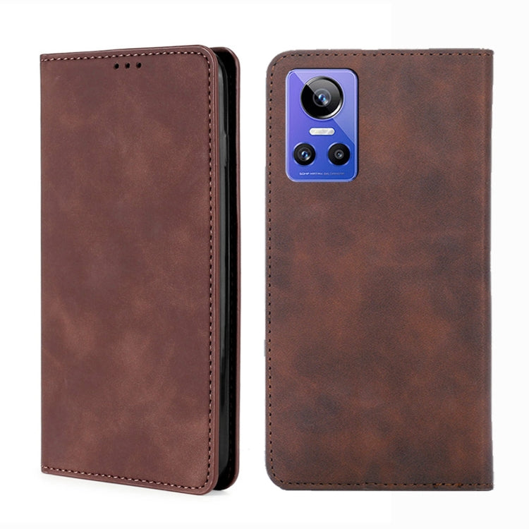 Custodia per telefono in pelle con vibrazione orizzontale magnetica Skin Feel, For OPPO Realme GT Neo3, For OPPO Realme GT2 Pro