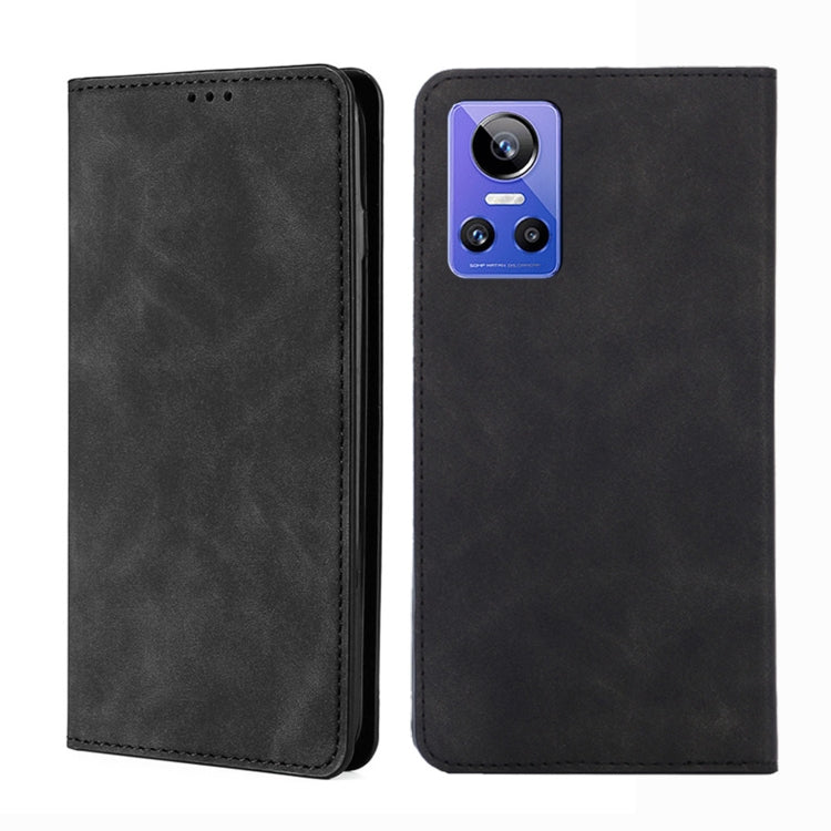 Custodia per telefono in pelle con vibrazione orizzontale magnetica Skin Feel, For OPPO Realme GT Neo3, For OPPO Realme GT2 Pro