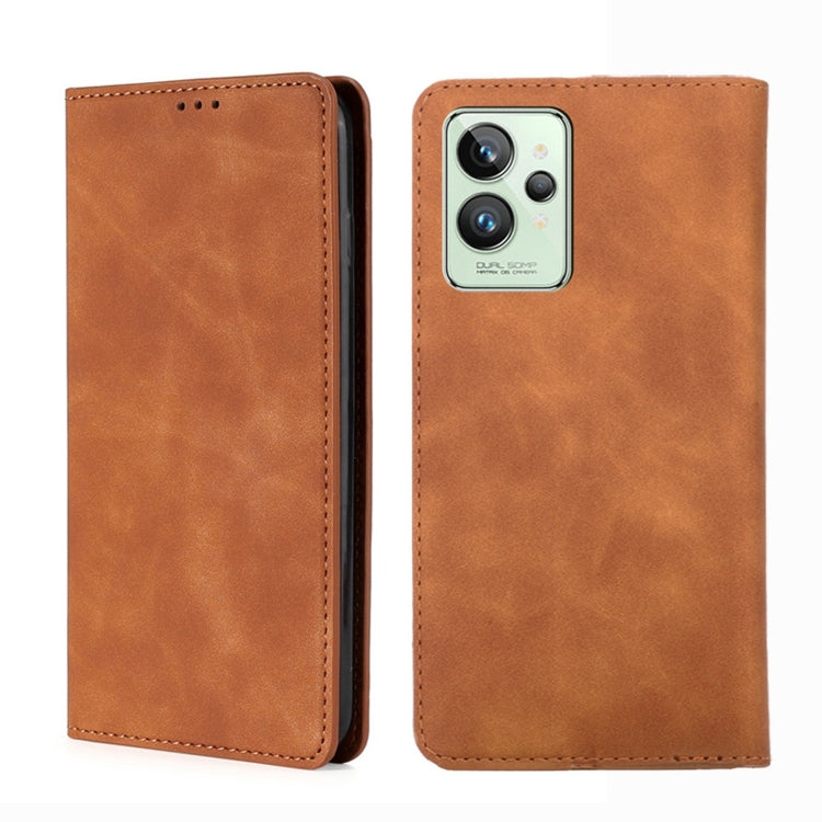 Custodia per telefono in pelle con vibrazione orizzontale magnetica Skin Feel, For OPPO Realme GT Neo3, For OPPO Realme GT2 Pro