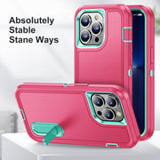 Custodia per telefono con supporto robusto 3 in 1, For iPhone 14, For iPhone 14 Plus