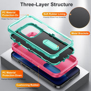 Custodia per telefono con supporto robusto 3 in 1, For iPhone 14 Pro, For iPhone 14 Pro Max