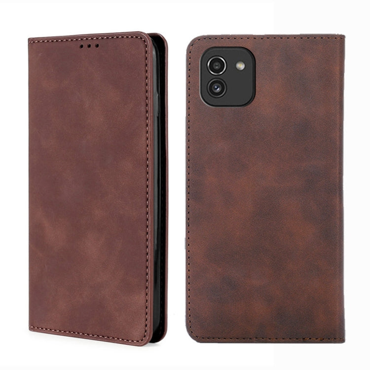 Custodia per telefono in pelle con vibrazione orizzontale magnetica Skin Feel, For Samsung Galaxy A03 EU Edition 166mm, For Samsung Galaxy A23 5G, For Samsung Galaxy M33 5G, For Samsung Galaxy M53 5G