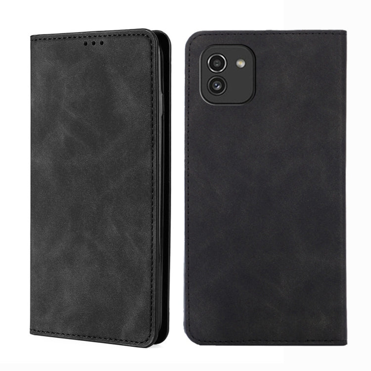 Custodia per telefono in pelle con vibrazione orizzontale magnetica Skin Feel, For Samsung Galaxy A03 EU Edition 166mm, For Samsung Galaxy A23 5G, For Samsung Galaxy M33 5G, For Samsung Galaxy M53 5G