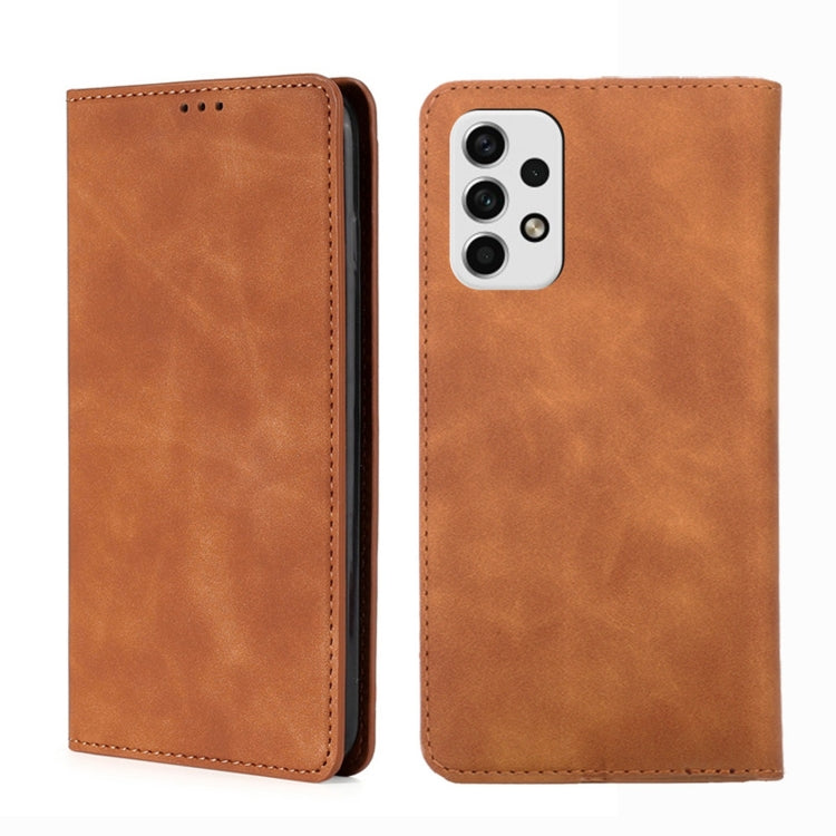 Custodia per telefono in pelle con vibrazione orizzontale magnetica Skin Feel, For Samsung Galaxy A03 EU Edition 166mm, For Samsung Galaxy A23 5G, For Samsung Galaxy M33 5G, For Samsung Galaxy M53 5G