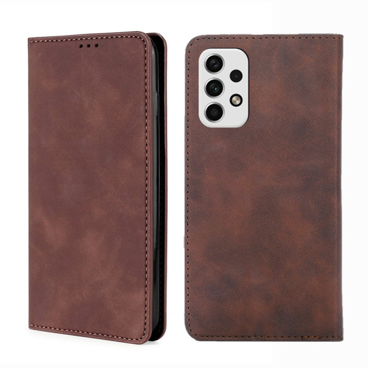 Custodia per telefono in pelle con vibrazione orizzontale magnetica Skin Feel, For Samsung Galaxy A03 EU Edition 166mm, For Samsung Galaxy A23 5G, For Samsung Galaxy M33 5G, For Samsung Galaxy M53 5G