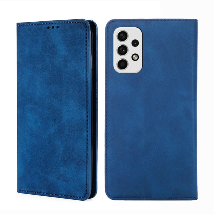 Custodia per telefono in pelle con vibrazione orizzontale magnetica Skin Feel, For Samsung Galaxy A03 EU Edition 166mm, For Samsung Galaxy A23 5G, For Samsung Galaxy M33 5G, For Samsung Galaxy M53 5G