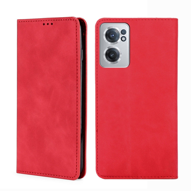 Custodia per telefono in pelle con vibrazione orizzontale magnetica Skin Feel, For OnePlus Nord CE 2 5G