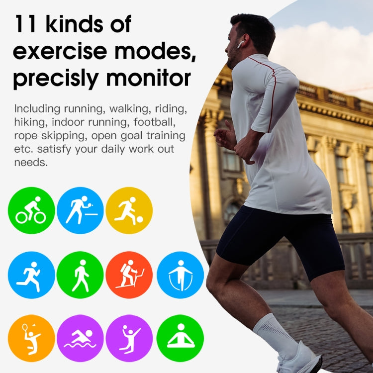 S20S Smart Watch con schermo HD da 1,4 pollici, impermeabile IP68, supporto per il controllo della musica / fotografia Bluetooth / cardiofrequenzimetro / monitoraggio della pressione sanguigna