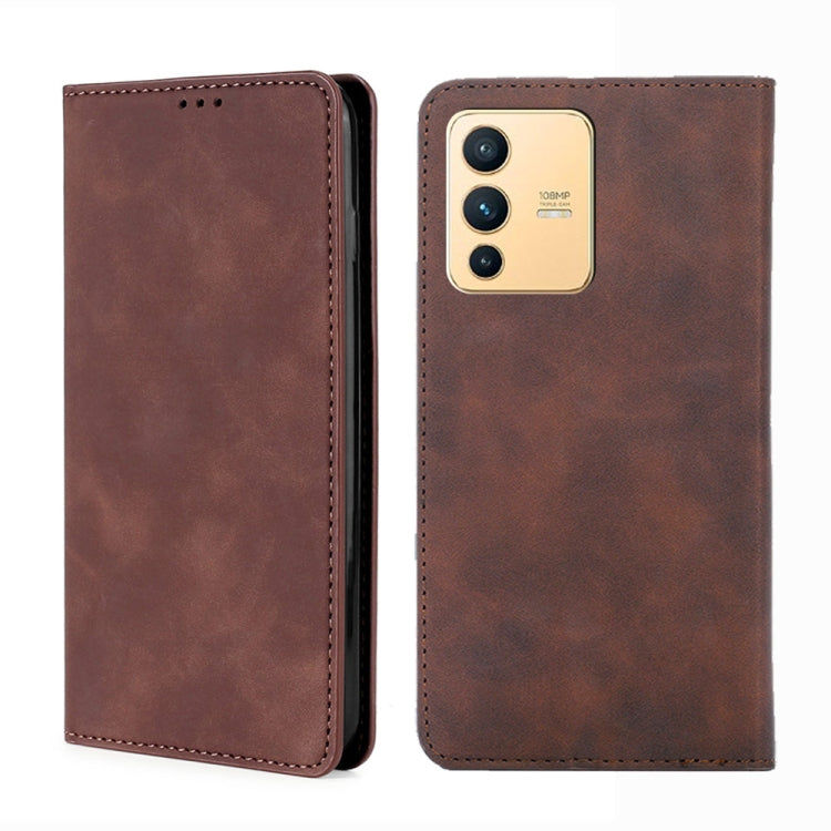 Custodia per telefono in pelle con vibrazione orizzontale magnetica Skin Feel, For vivo S12 / V23 5G, For vivo S12 Pro 5G / V23 Pro, For vivo X Note 5G, For vivo X80 Pro