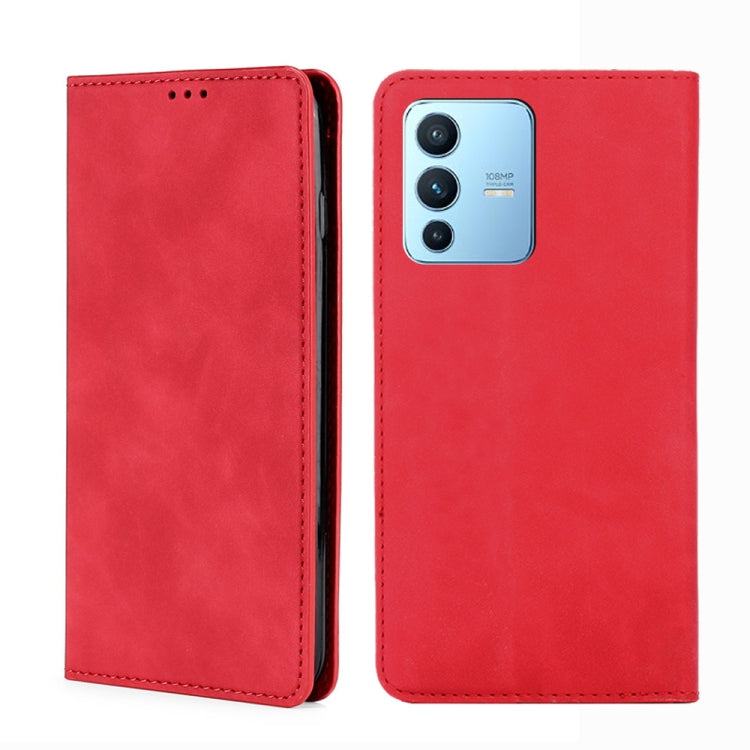 Custodia per telefono in pelle con vibrazione orizzontale magnetica Skin Feel, For vivo S12 / V23 5G, For vivo S12 Pro 5G / V23 Pro, For vivo X Note 5G, For vivo X80 Pro