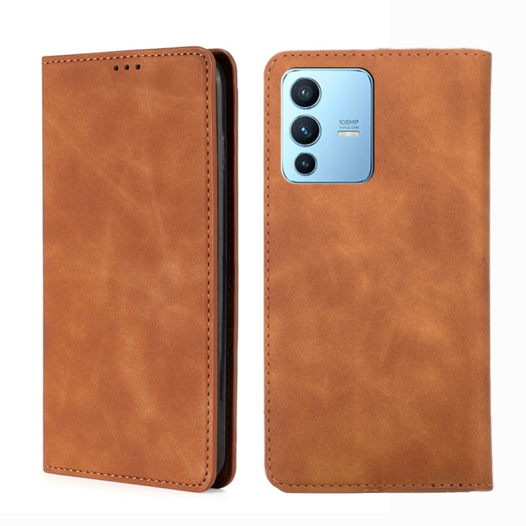 Custodia per telefono in pelle con vibrazione orizzontale magnetica Skin Feel, For vivo S12 / V23 5G, For vivo S12 Pro 5G / V23 Pro, For vivo X Note 5G, For vivo X80 Pro
