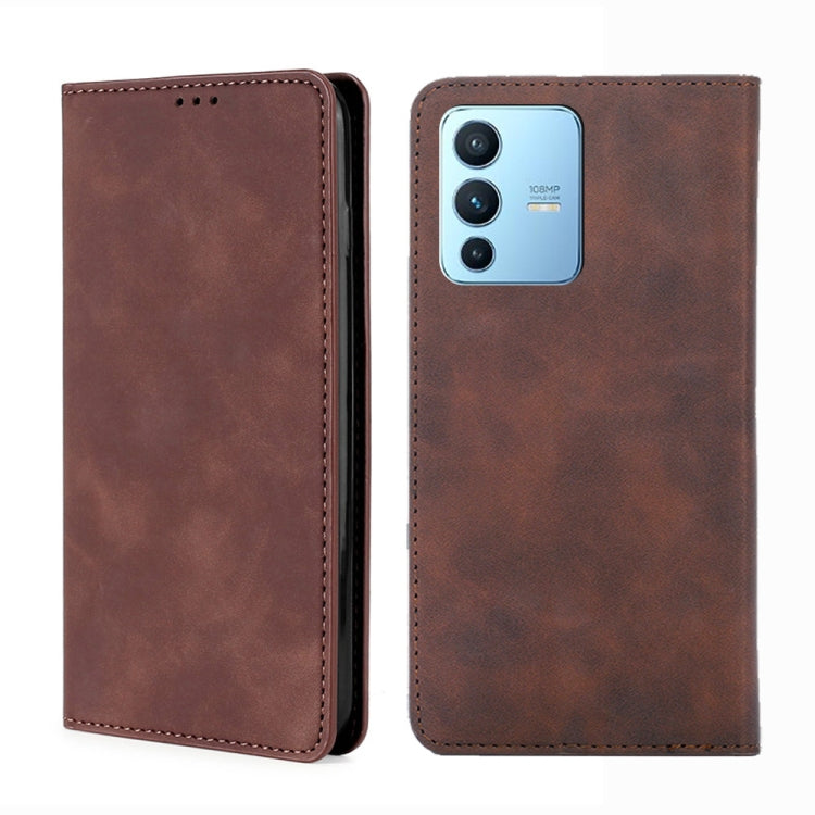 Custodia per telefono in pelle con vibrazione orizzontale magnetica Skin Feel, For vivo S12 / V23 5G, For vivo S12 Pro 5G / V23 Pro, For vivo X Note 5G, For vivo X80 Pro