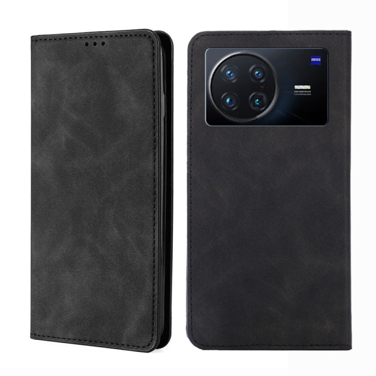Custodia per telefono in pelle con vibrazione orizzontale magnetica Skin Feel, For vivo S12 / V23 5G, For vivo S12 Pro 5G / V23 Pro, For vivo X Note 5G, For vivo X80 Pro