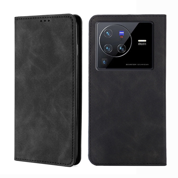 Custodia per telefono in pelle con vibrazione orizzontale magnetica Skin Feel, For vivo S12 / V23 5G, For vivo S12 Pro 5G / V23 Pro, For vivo X Note 5G, For vivo X80 Pro