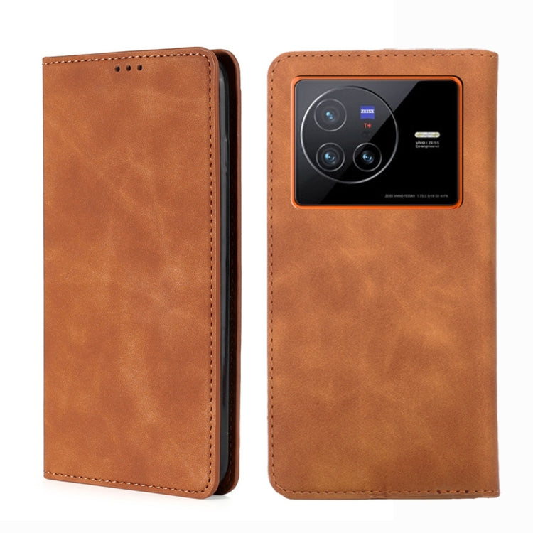 Custodia per telefono in pelle con vibrazione orizzontale magnetica Skin Feel, For vivo X80, For vivo Y53s 5G / iQOO Z5x / T1x, For Google Pixel 7 5G, For vivo Y55s 5G
