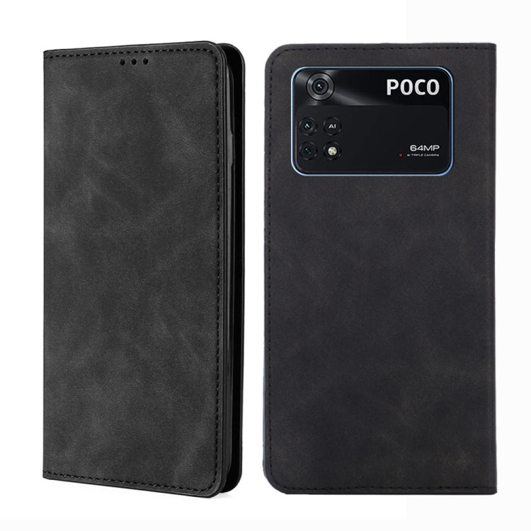 Custodia per telefono in pelle con vibrazione magnetica Skin Feel, For Xiaomi Poco M4 Pro, For Xiaomi Poco X4 Pro 5G, For Xiaomi Redmi K50 / K50 Pro, For Xiaomi Redmi K50 Gaming