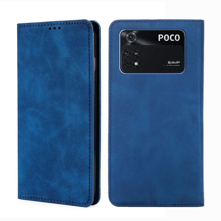 Custodia per telefono in pelle con vibrazione magnetica Skin Feel, For Xiaomi Poco M4 Pro, For Xiaomi Poco X4 Pro 5G, For Xiaomi Redmi K50 / K50 Pro, For Xiaomi Redmi K50 Gaming