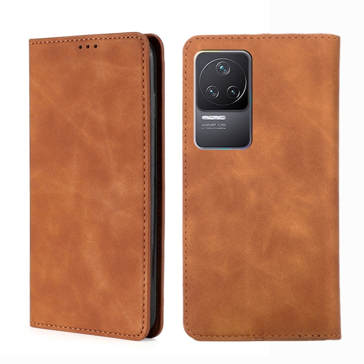 Custodia per telefono in pelle con vibrazione magnetica Skin Feel, For Xiaomi Poco M4 Pro, For Xiaomi Poco X4 Pro 5G, For Xiaomi Redmi K50 / K50 Pro, For Xiaomi Redmi K50 Gaming
