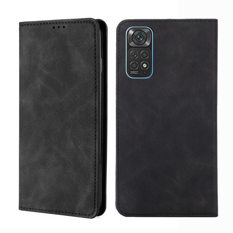 Custodia per telefono in pelle con vibrazione magnetica Skin Feel, For Xiaomi Redmi Note 11 Global / Note 11S, For Xiaomi Redmi Note 11 Pro 4G/5G Global, For Xiaomi 12 Lite, For Xiaomi 12 Pro